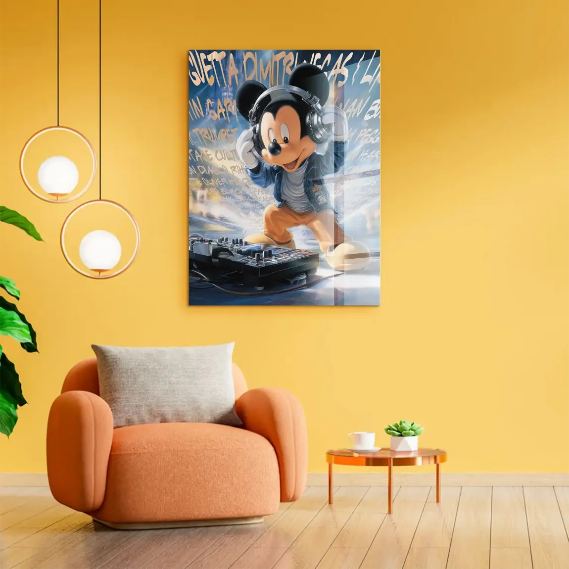 Micky Maus Sound of Style Acrylglasbild