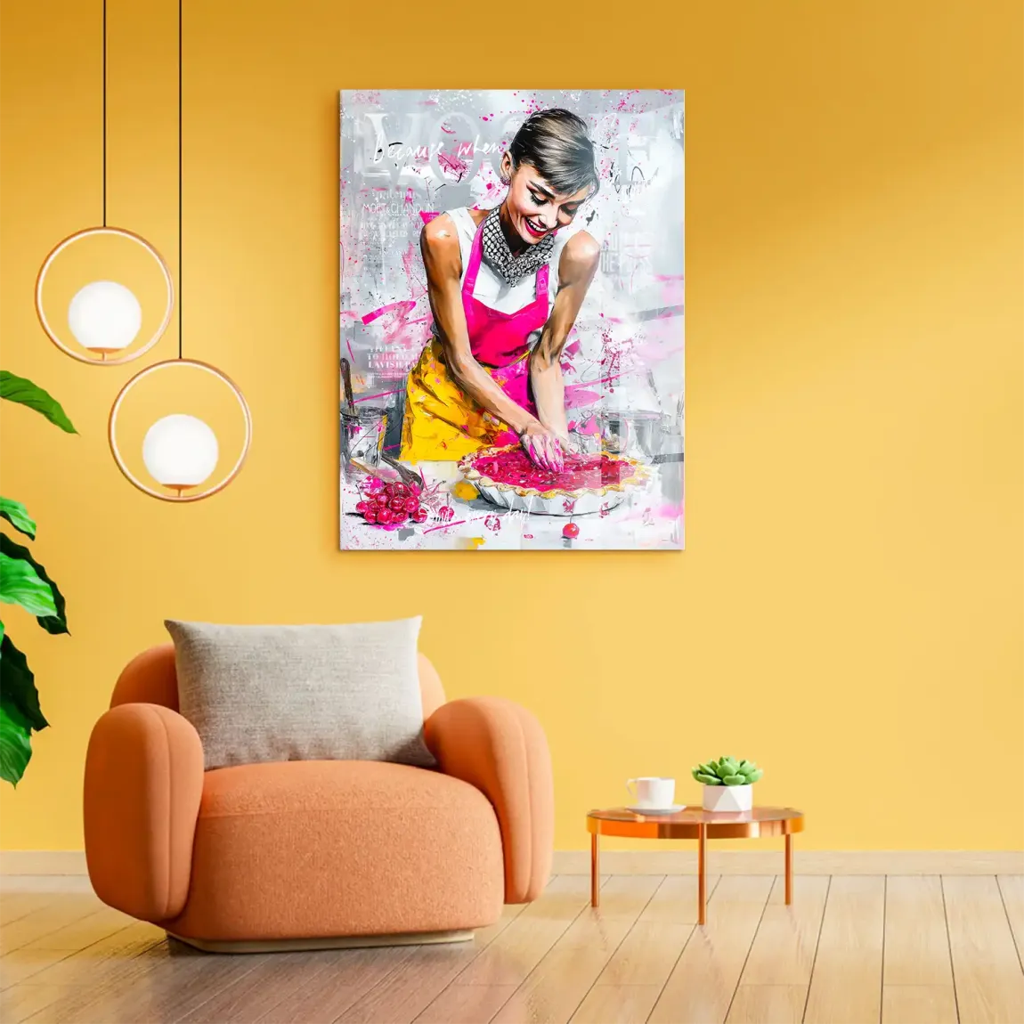 Cherry Bliss Audrey Hepburn Acrylglasbild