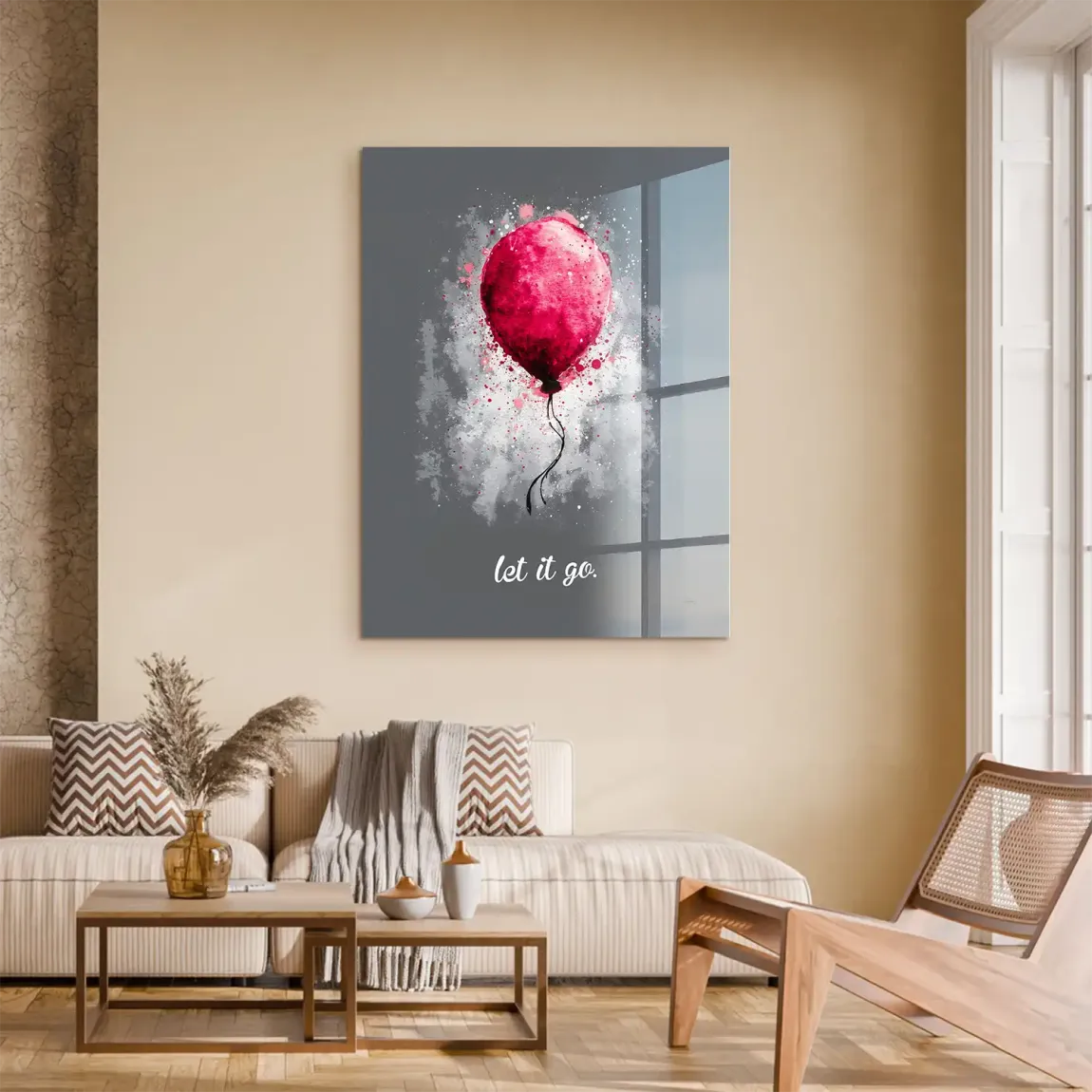 Let it go Ballon Acrylglasbild