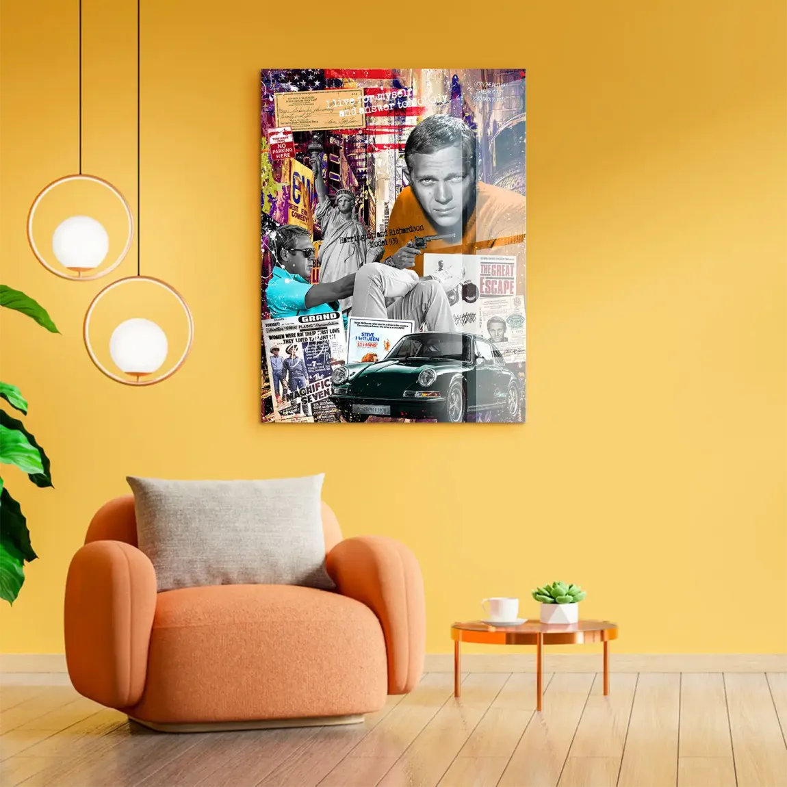 Steve McQueen Retro Drive Acrylglasbild