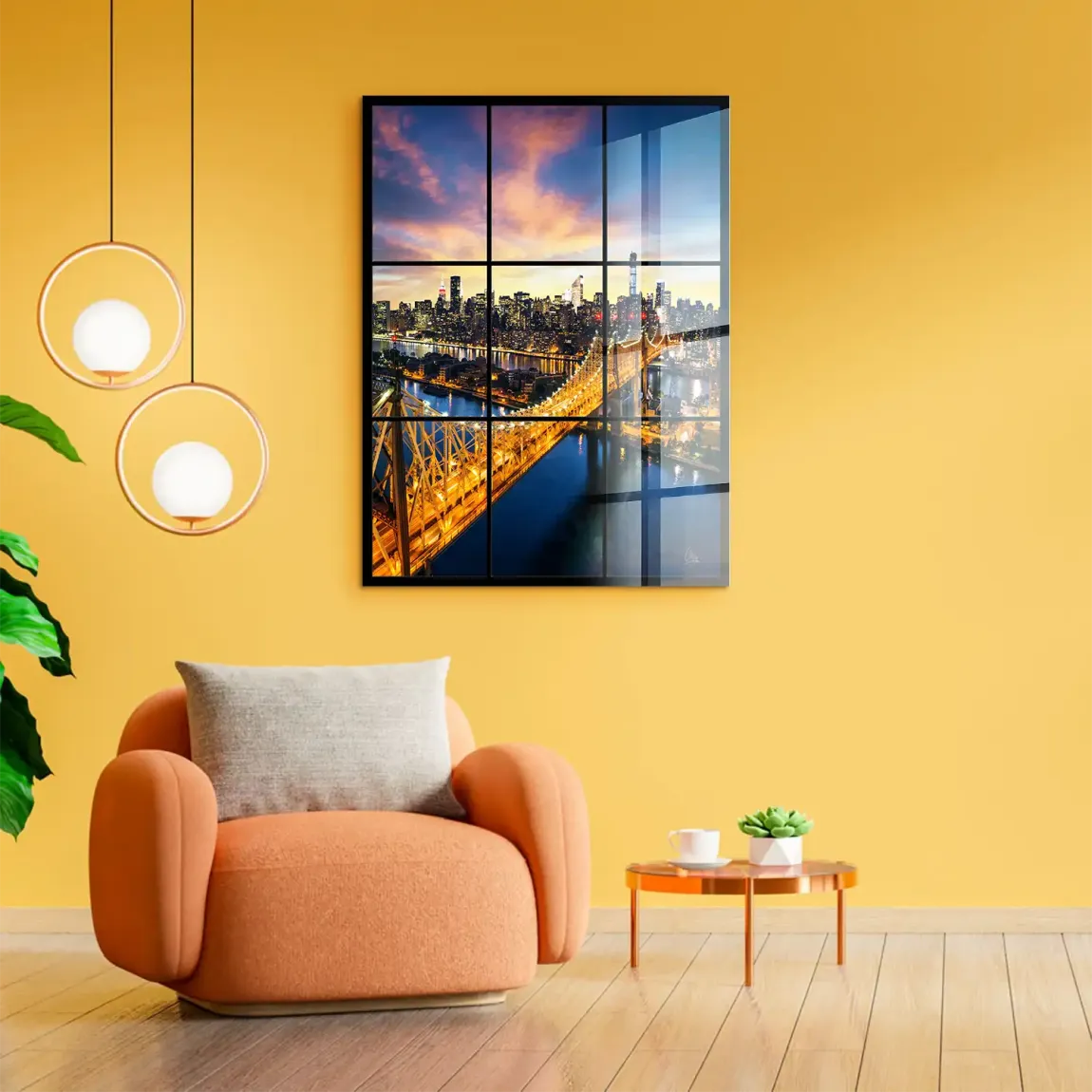 City Lights Manhattan Acrylglasbild