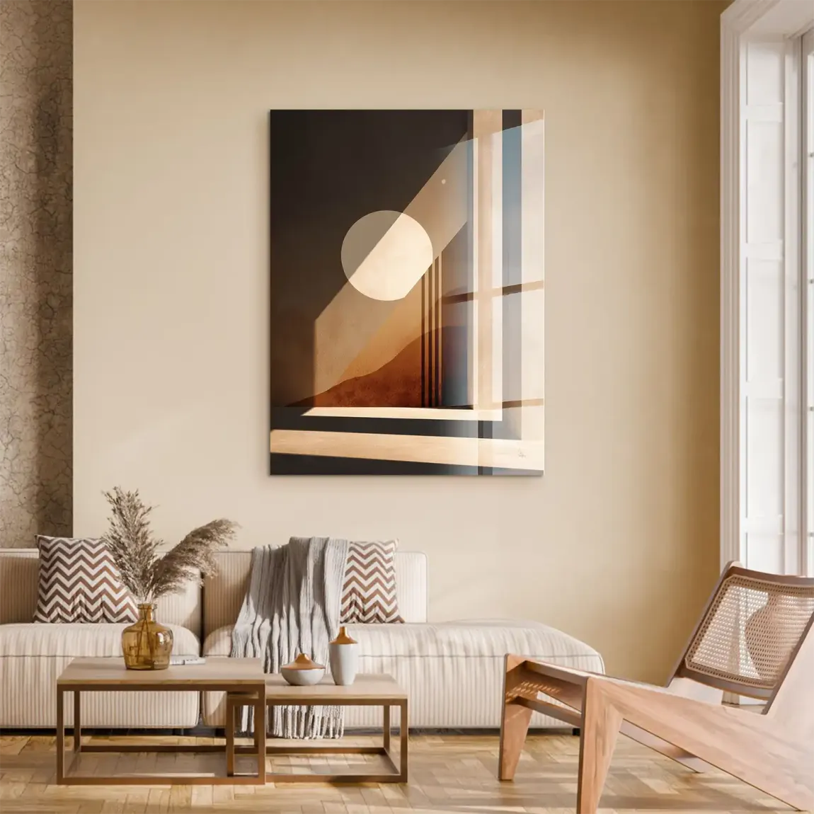 Sonnenbogen Architektur Acrylglasbild