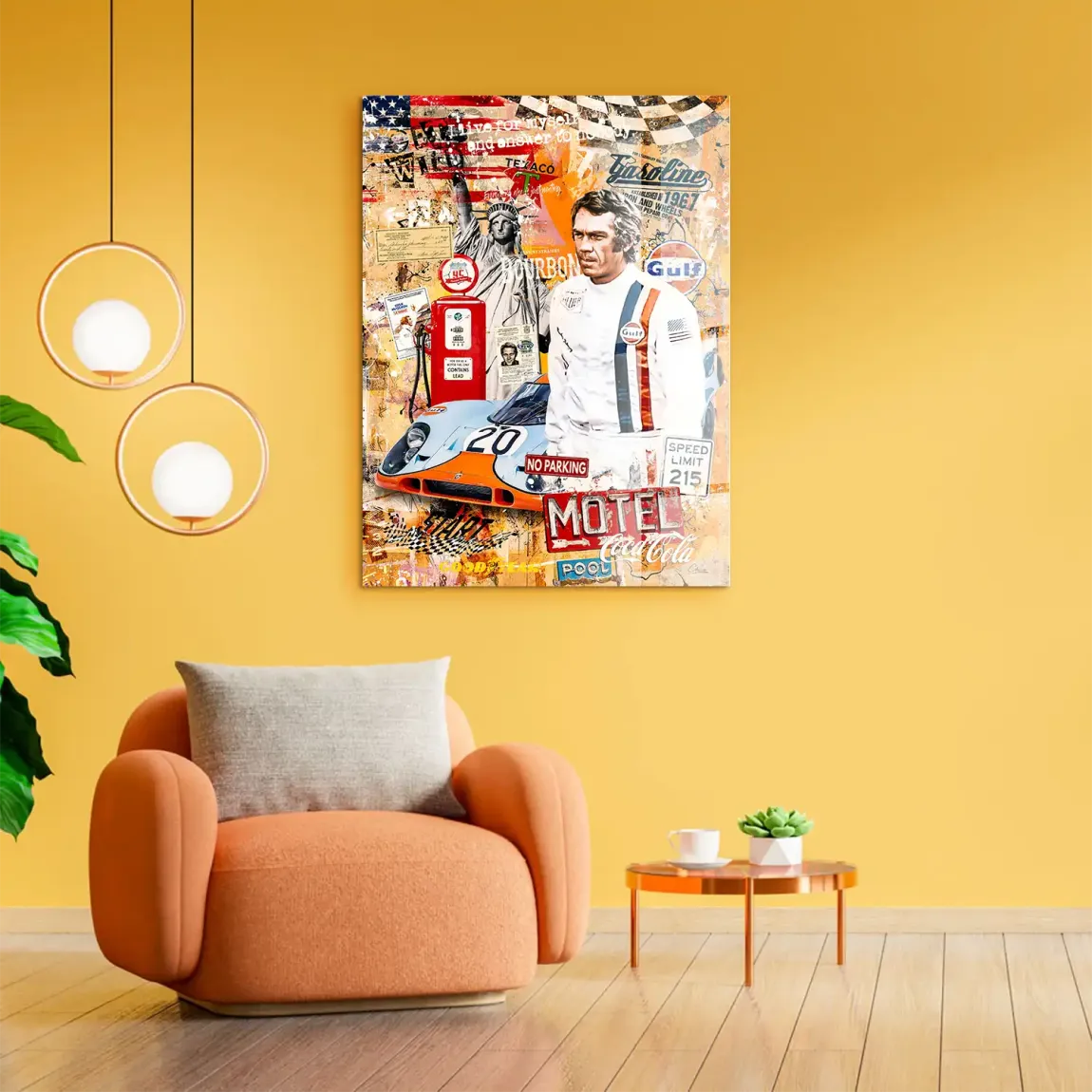Steve McQueen Gasoline Spirit Acrylglasbild