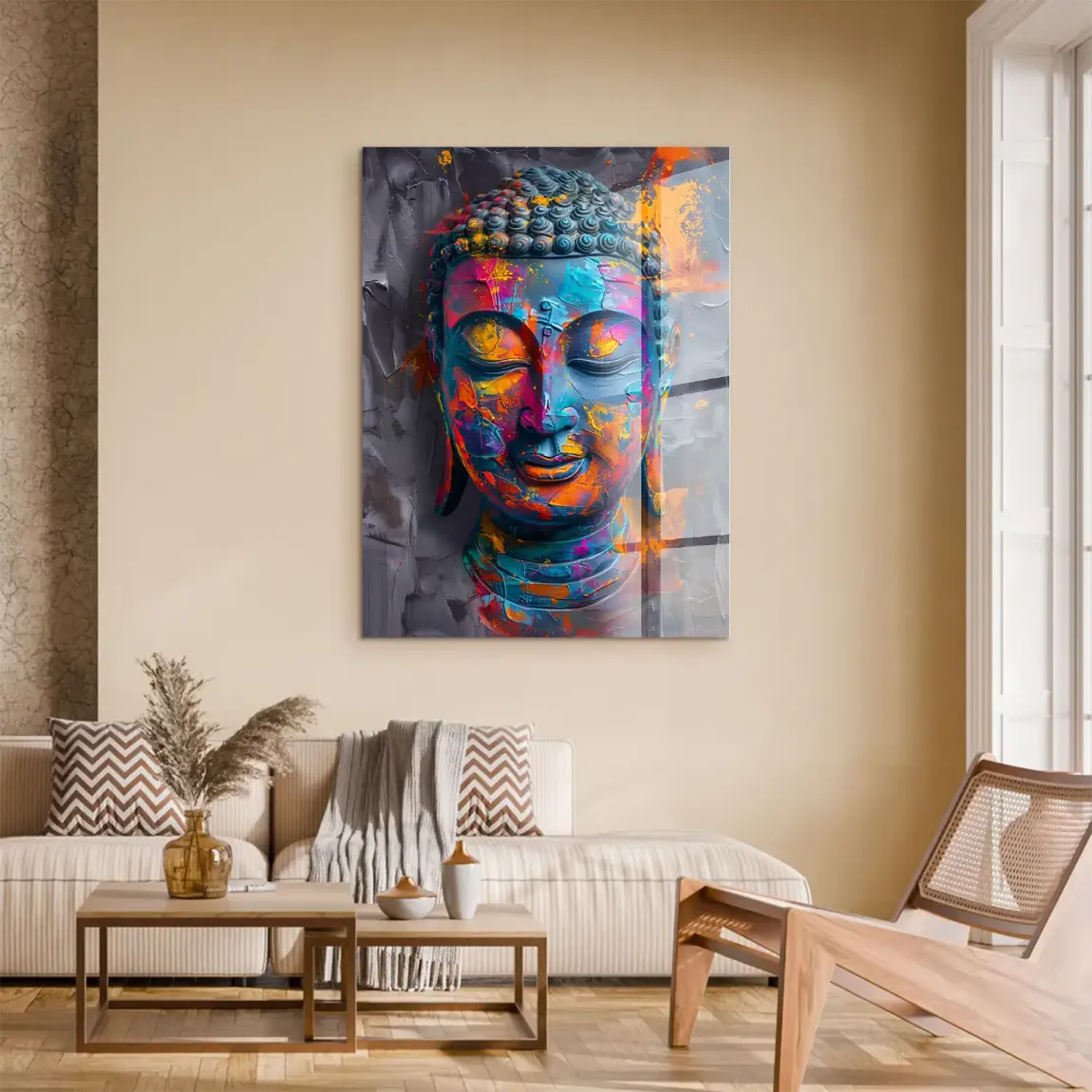 Buddha Farbpoesie Acrylglasbild