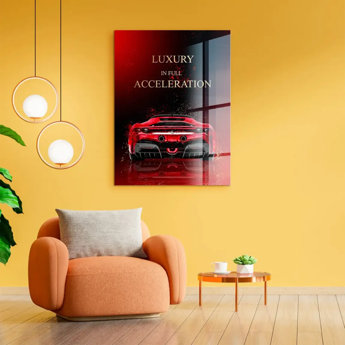 Ferrari Red Art Acrylglasbild