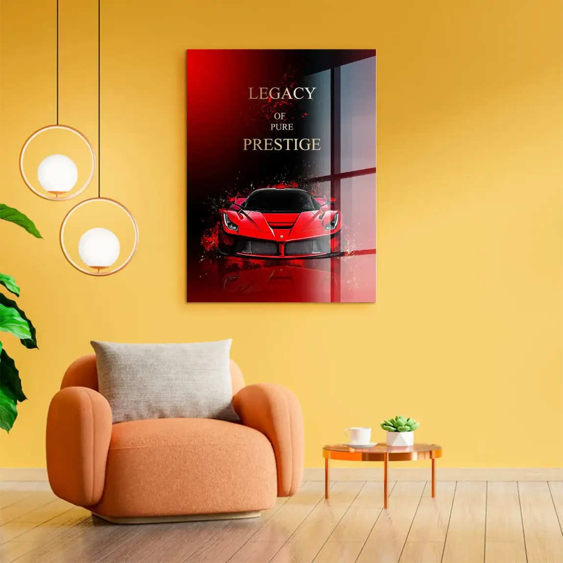 Red Prestige Ferrari Acrylglasbild