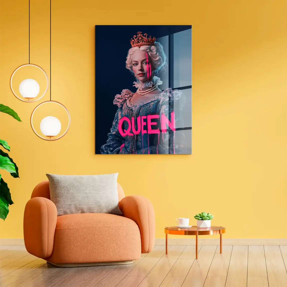 Queen Neon Art Acrylglasbild