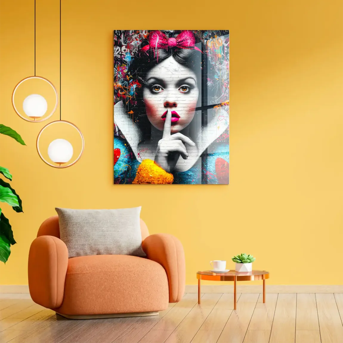Schneewittchen Silent Pop Art Acrylglasbild