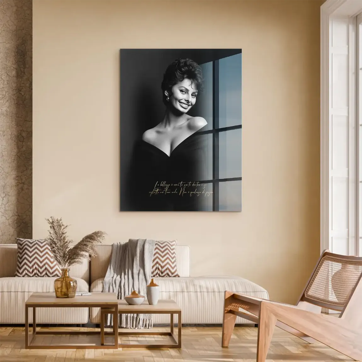 Sophia Loren Sorriso Acrylglasbild