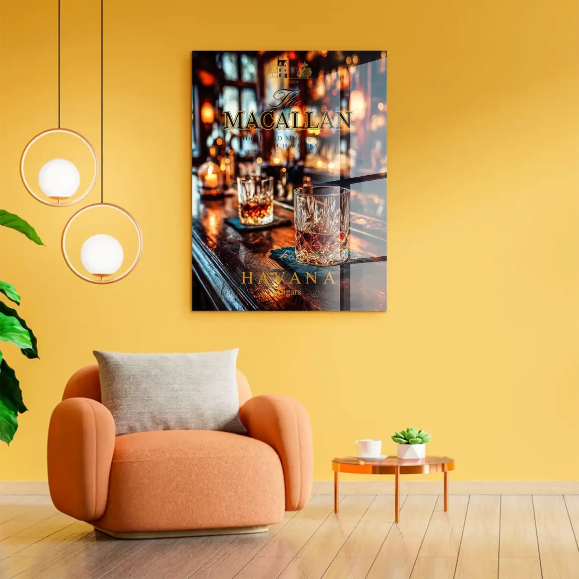 Havana Nights Whisky Acrylglasbild