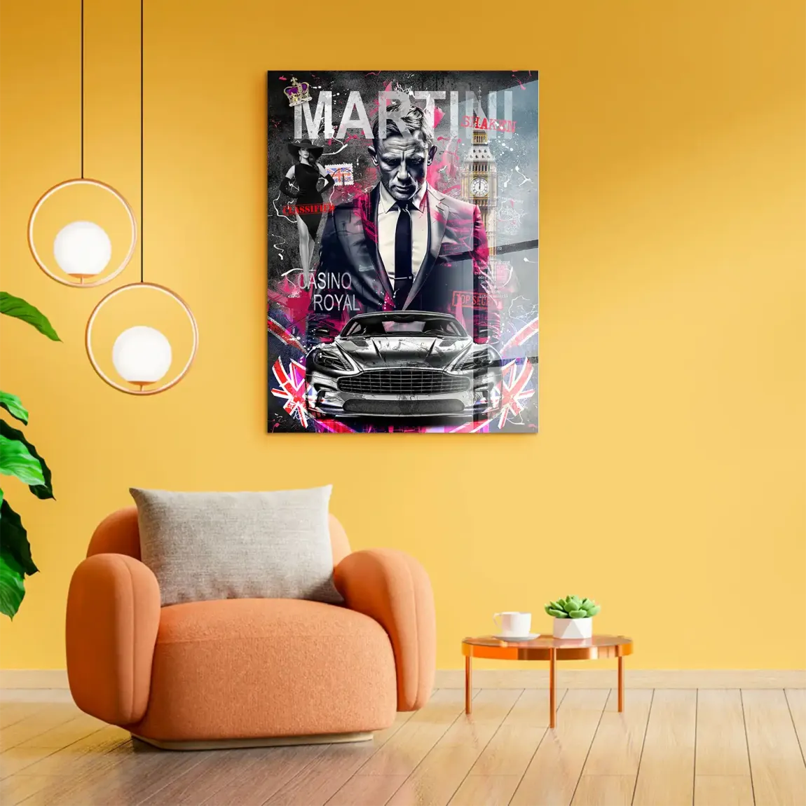 James Bond Royale Martini Acrylglasbild