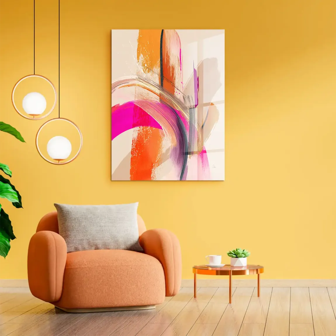 Amber Wave Acrylglasbild