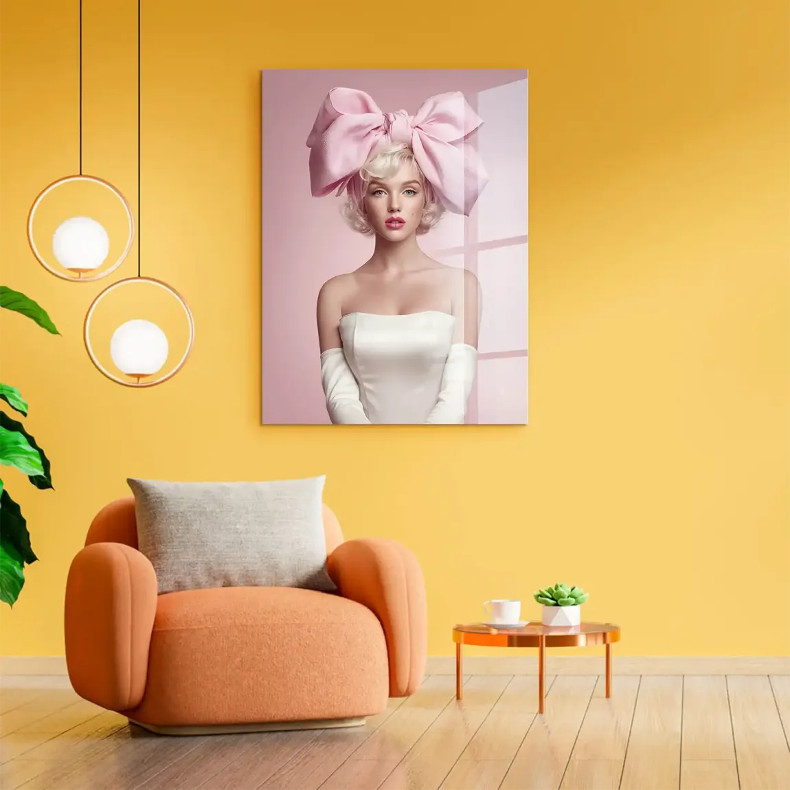 Marilyn Monroe Rosé Acrylglasbild