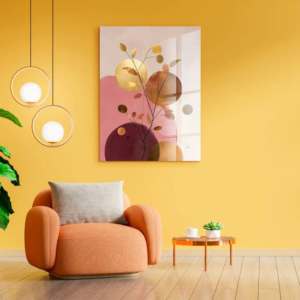 Golden Terra Harmony Acrylglasbild