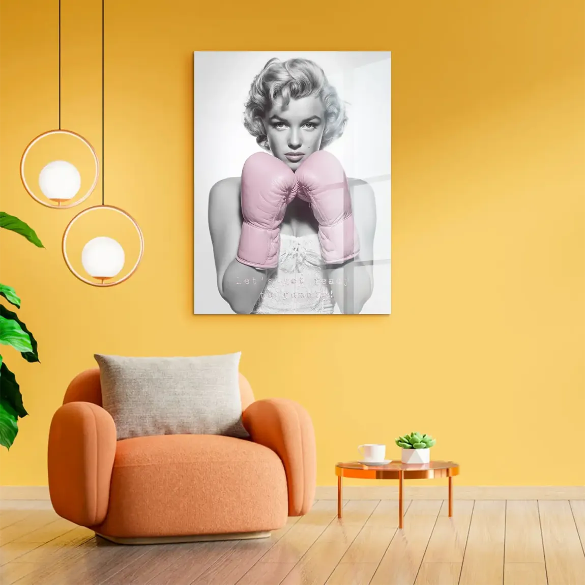 Boxing Marilyn Monroe Acrylglasbild