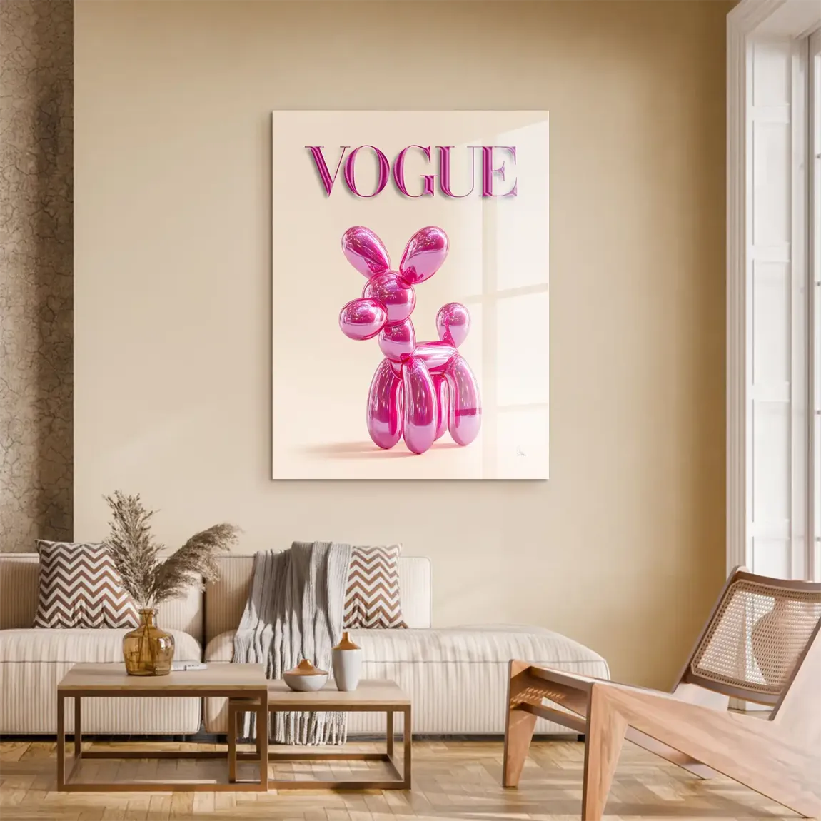 Vogue Hund Acrylglasbild