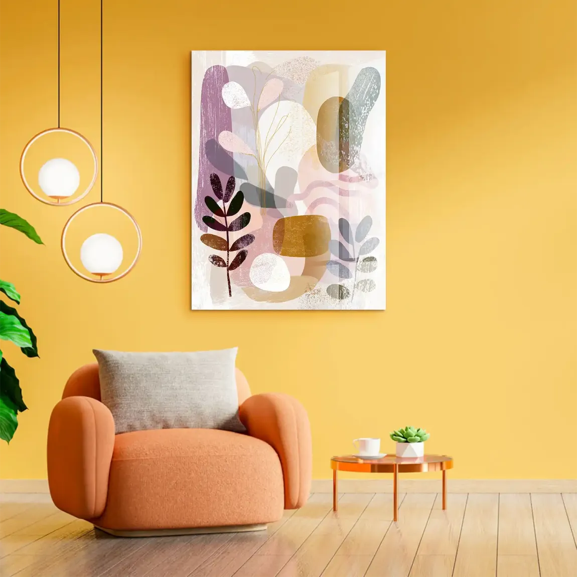 Soft Harmony Abstrakt Acrylglasbild