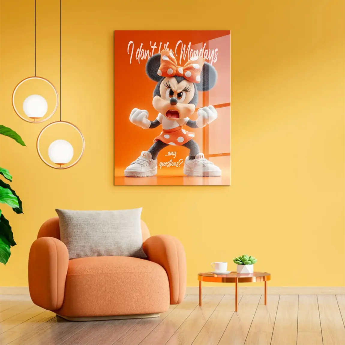 Monday Mood Minnie Maus Acrylglasbild