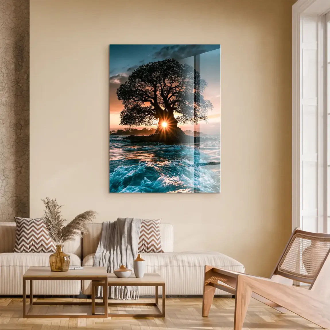 Sonnenbaum Acrylglasbild