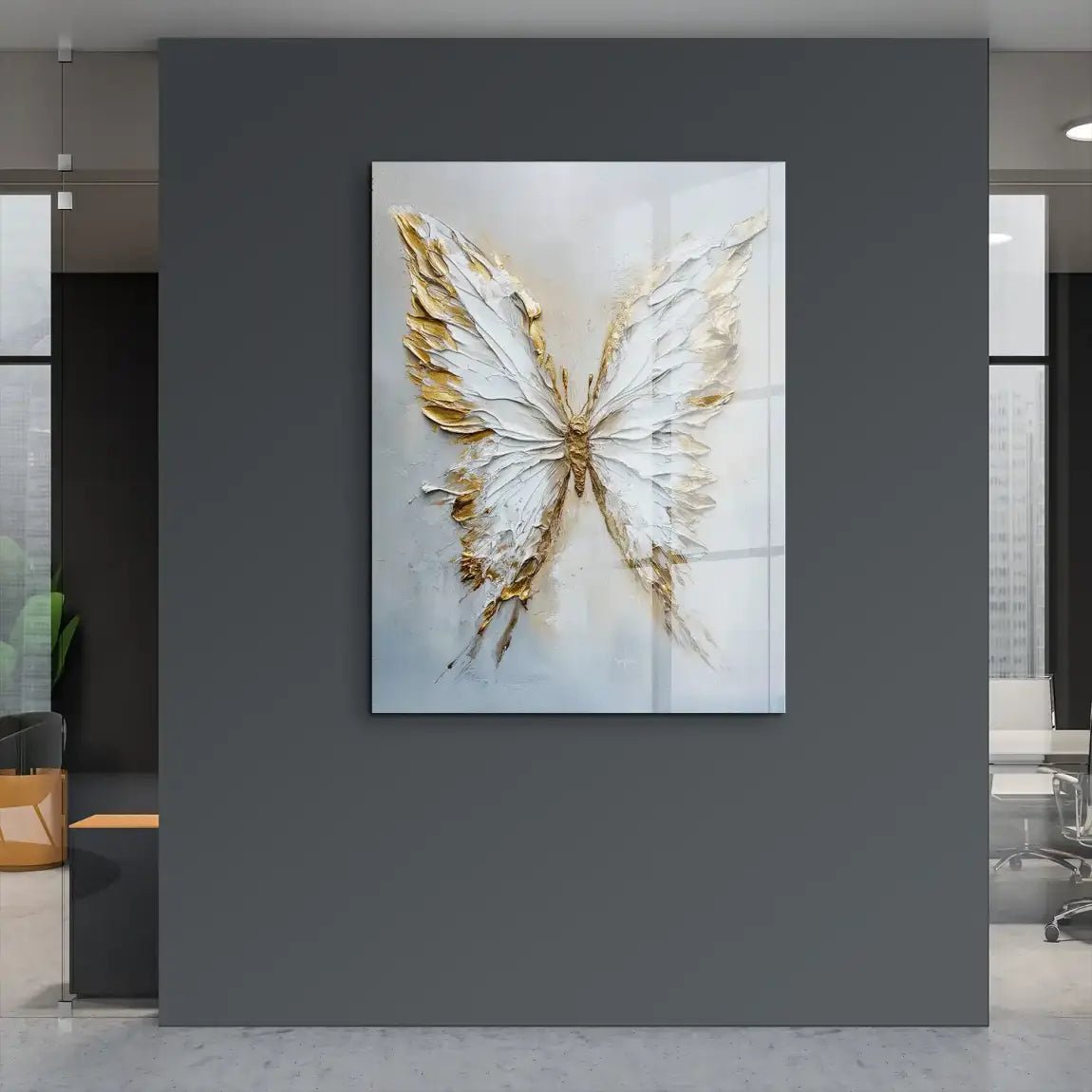 Schmetterling Gold Style Acrylglasbild INGALERIE