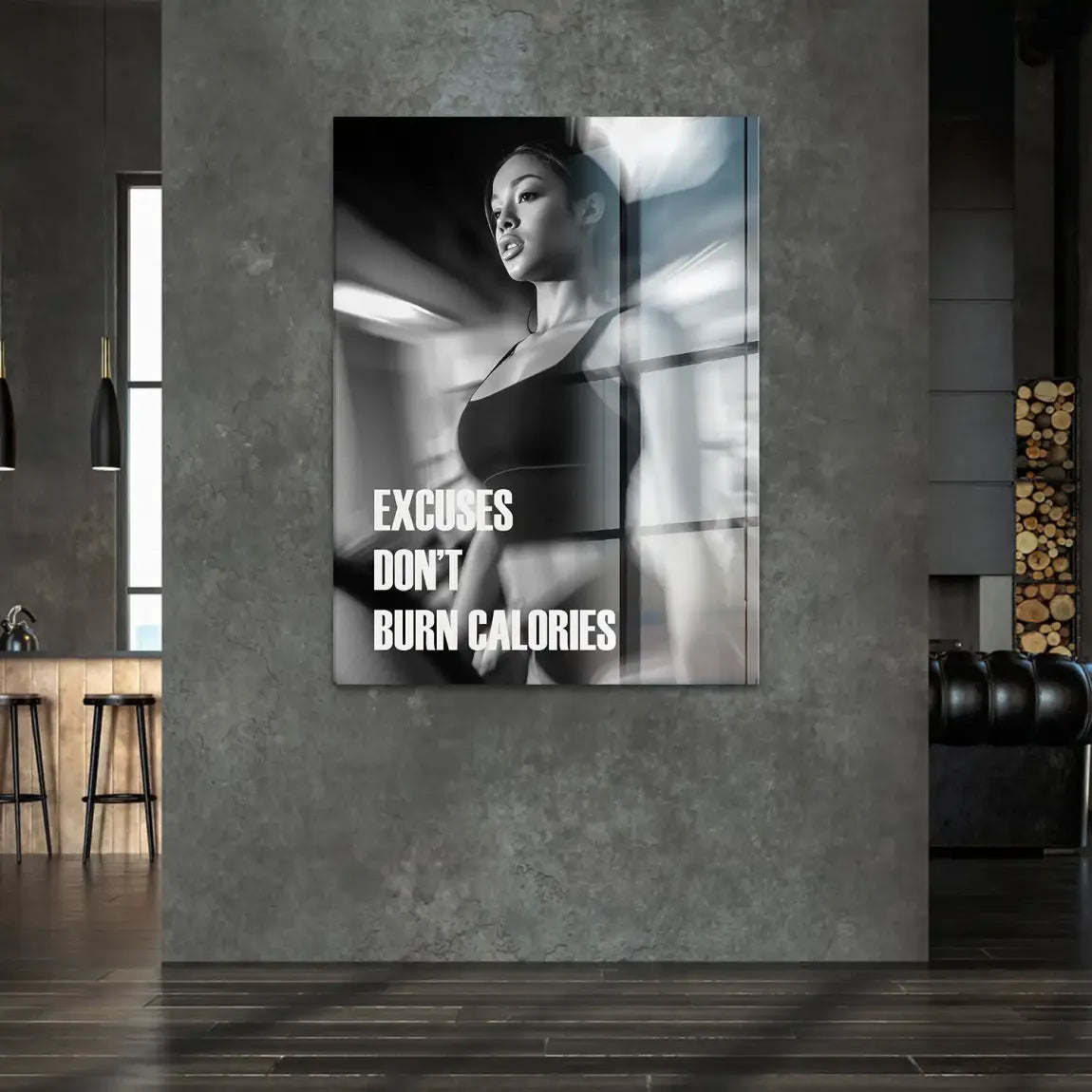 Burn Calories Fitness Acrylglasbild