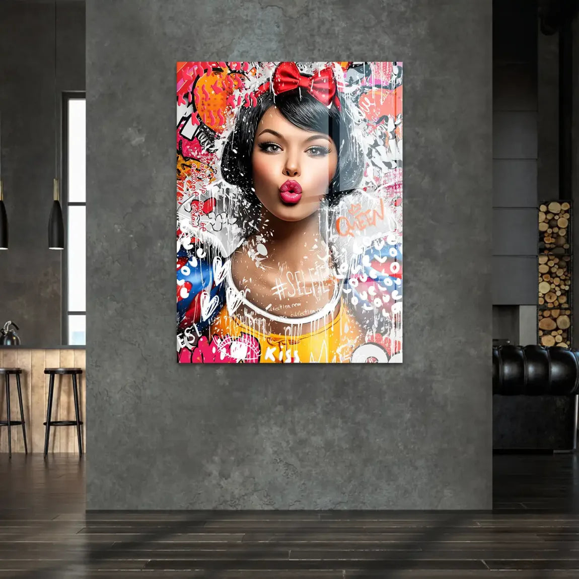 Schneewittchen Pop Art Queen Acrylglasbild