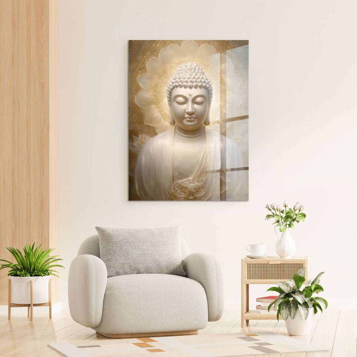 Goldener Buddha Acrylglasbild