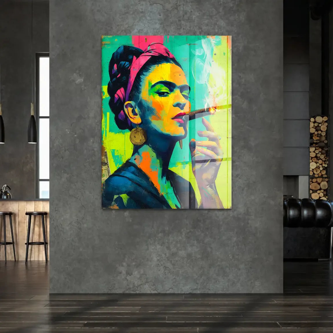 Frida Smoke Queen Acrylglasbild
