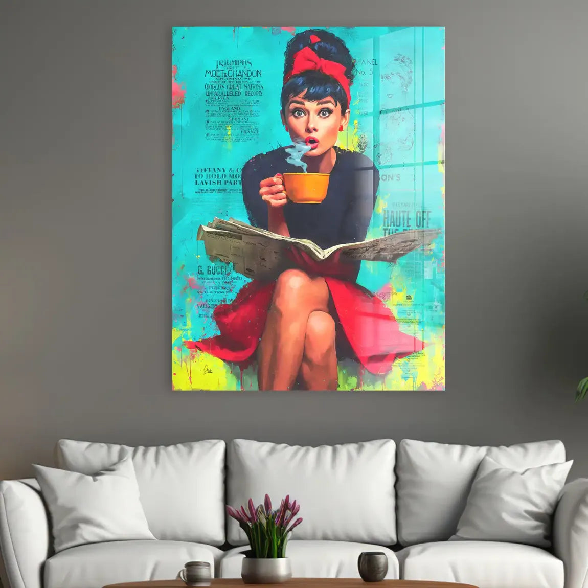 Audrey News Pop Art Acrylglasbild INGALERIE