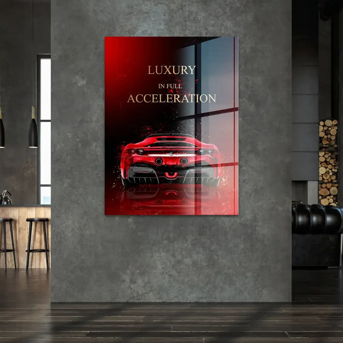 Ferrari Red Art Acrylglasbild