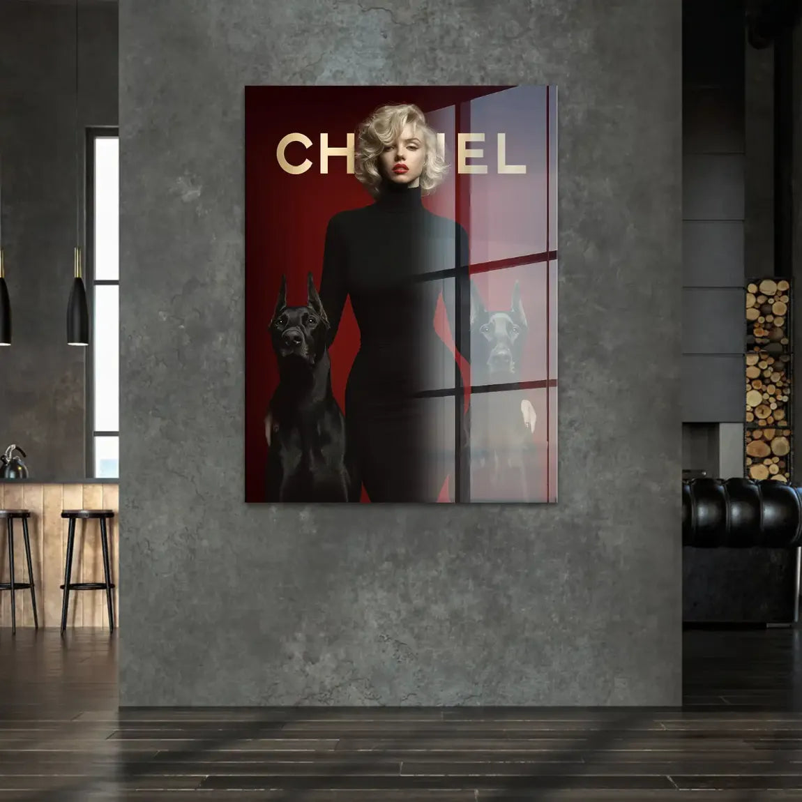 Marilyn Red Coco Acrylglasbild