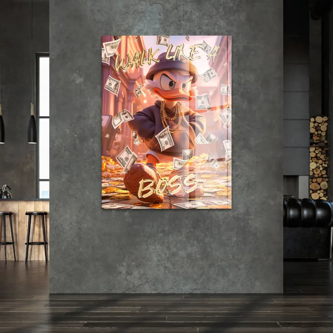 Dagobert Walk Like a Boss Acrylglasbild