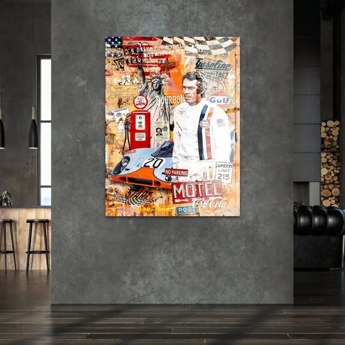 Steve McQueen Gasoline Spirit Acrylglasbild