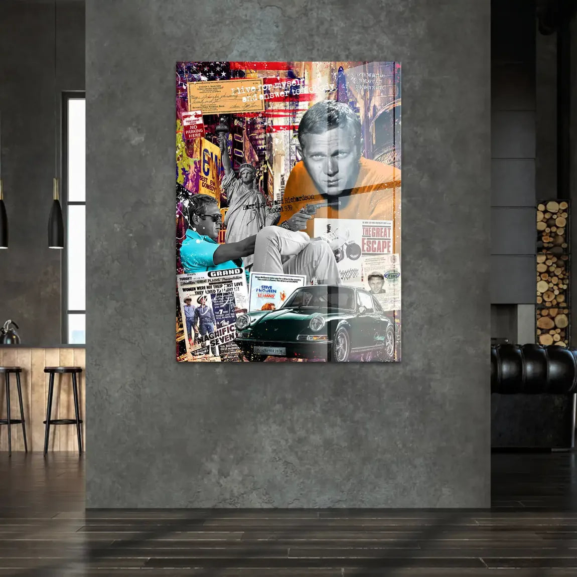 Steve McQueen Retro Drive Acrylglasbild