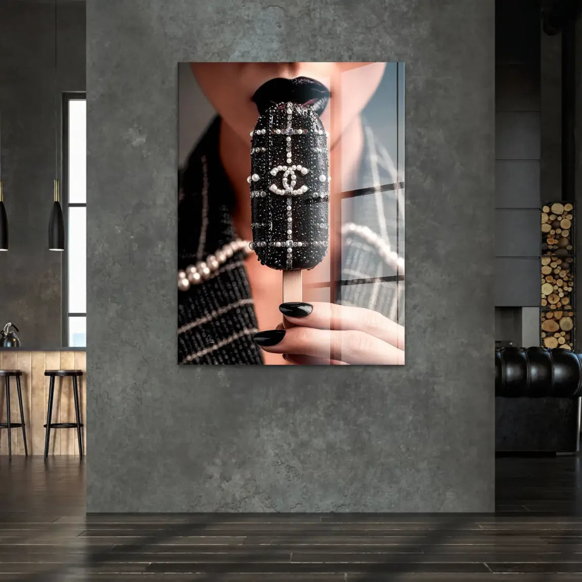 Black Pearl Ice Couture Acrylglasbild