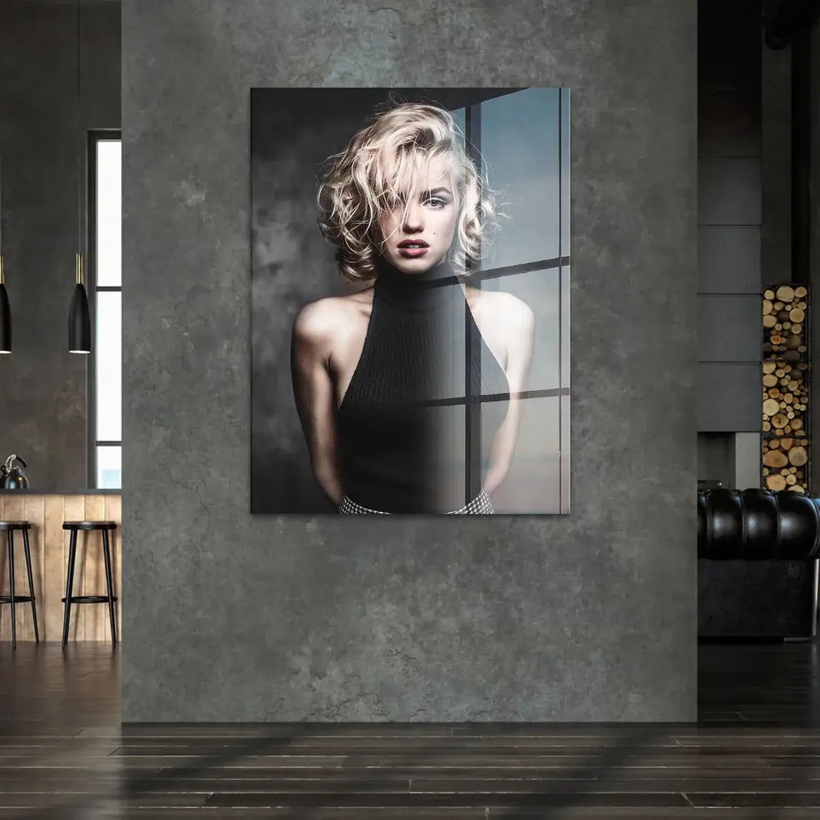 Midnight Allure Marilyn Monroe Acrylglasbild