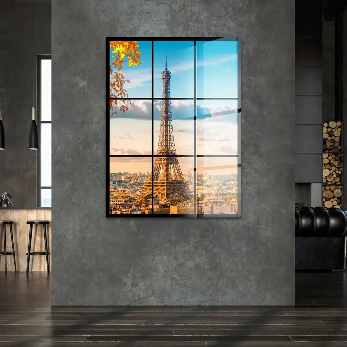 Morning Glow Paris Acrylglasbild