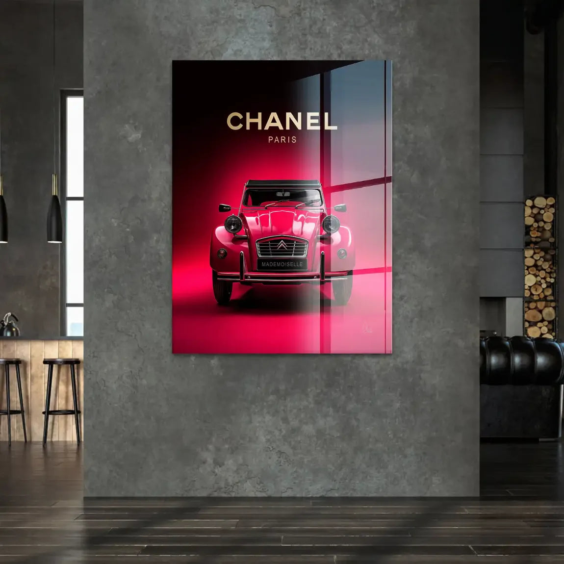 Mademoiselle Chic 2CV Acrylglasbild