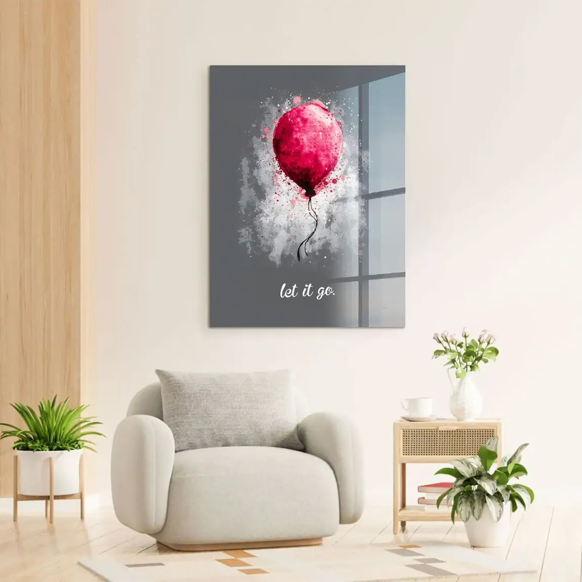 Let it go Ballon Acrylglasbild
