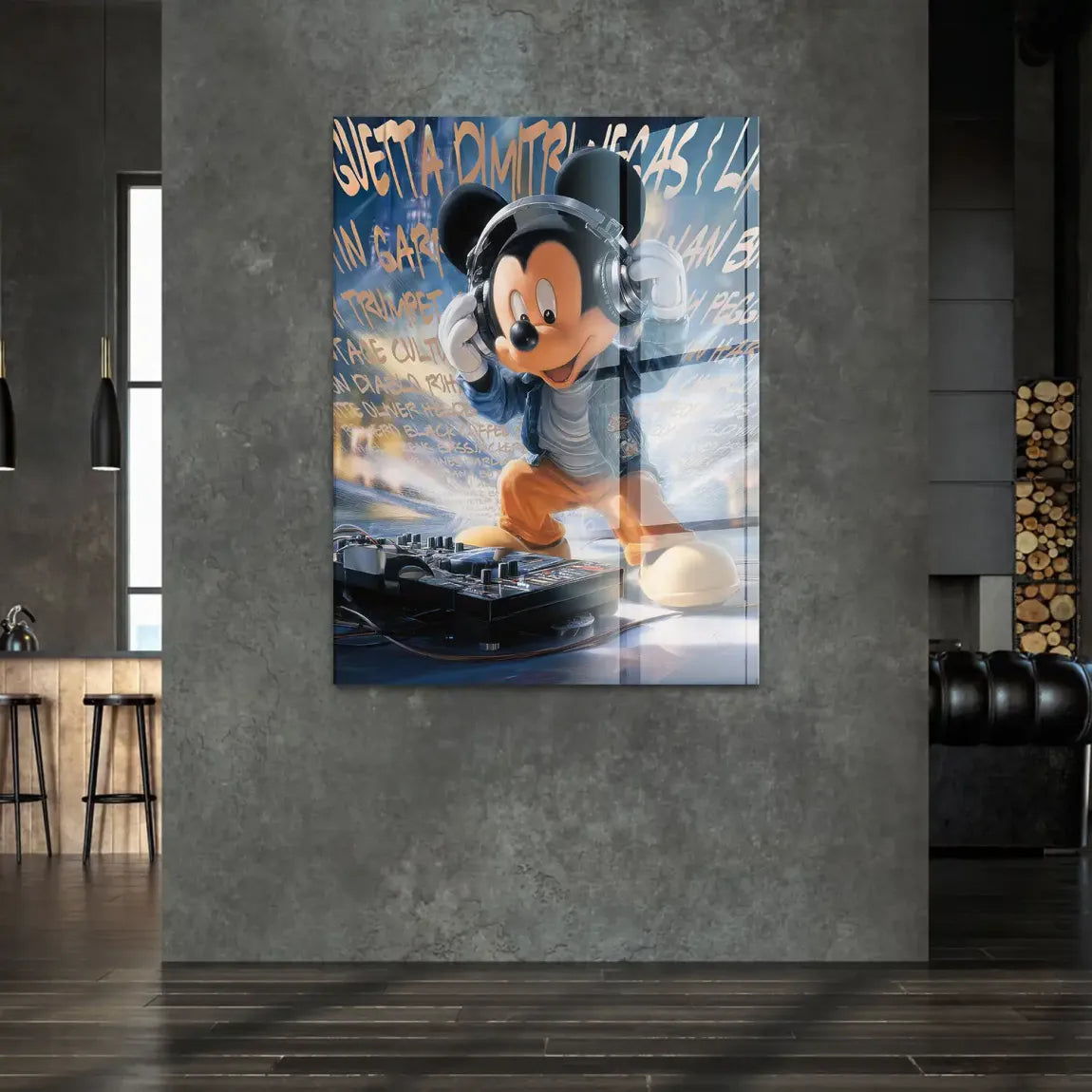 Micky Maus Sound of Style Acrylglasbild