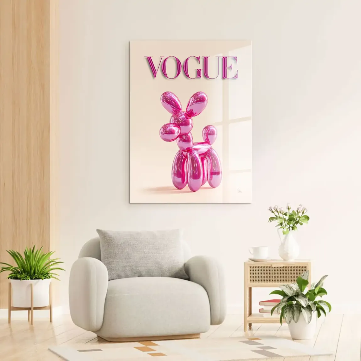 Vogue Hund Acrylglasbild