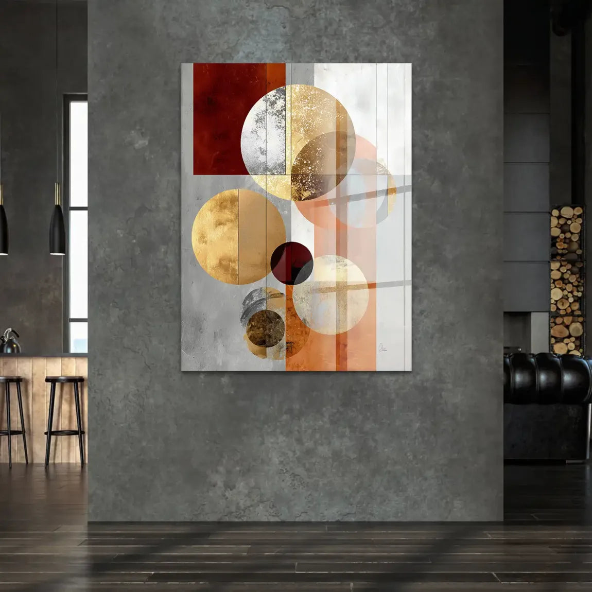 Golden Orbit Acrylglasbild