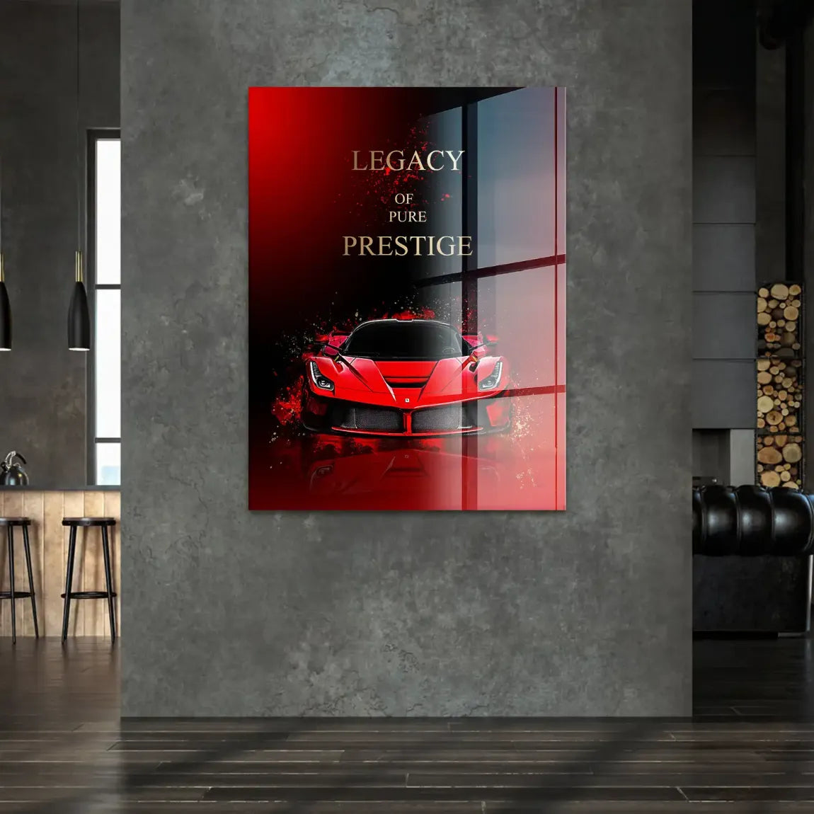 Red Prestige Ferrari Acrylglasbild