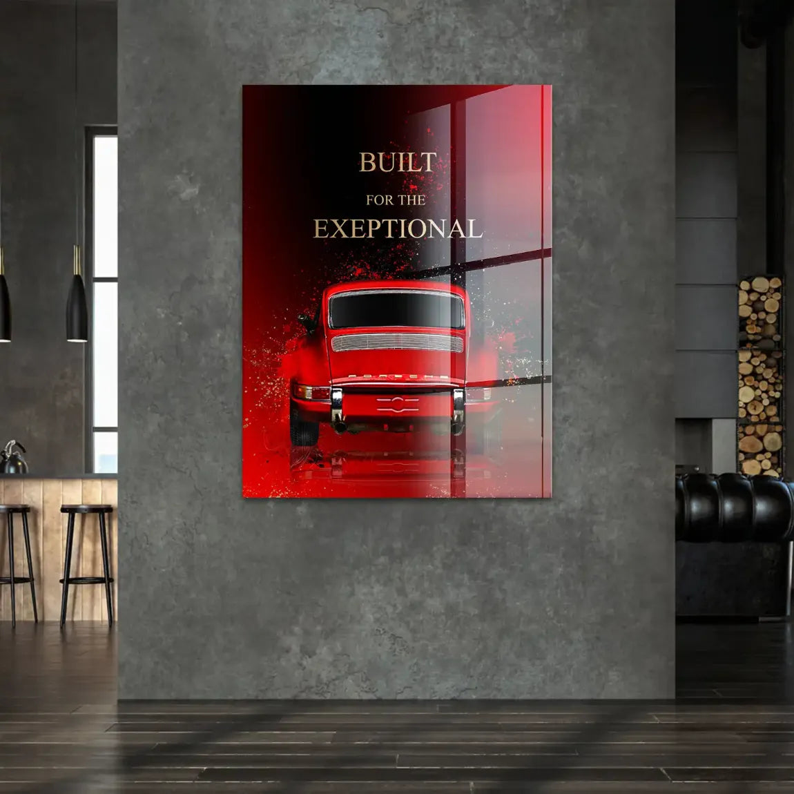 Red Legend 911 Retro Acrylglasbild
