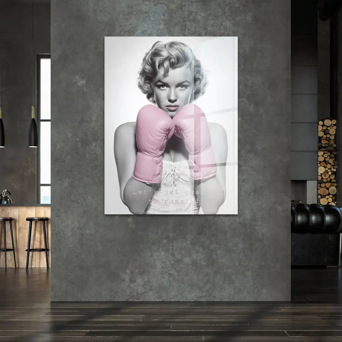 Boxing Marilyn Monroe Acrylglasbild