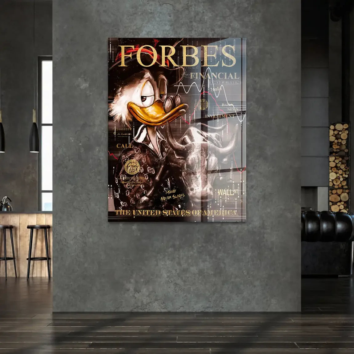 Wall Street Duck Acrylglasbild
