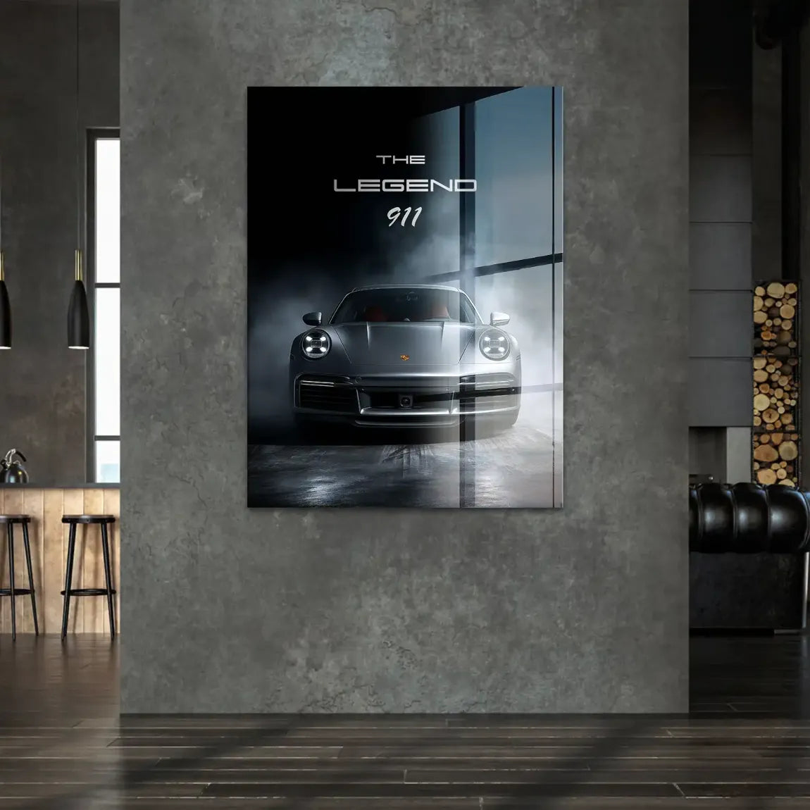 Silver Legend Porsche 911 Acrylglasbild