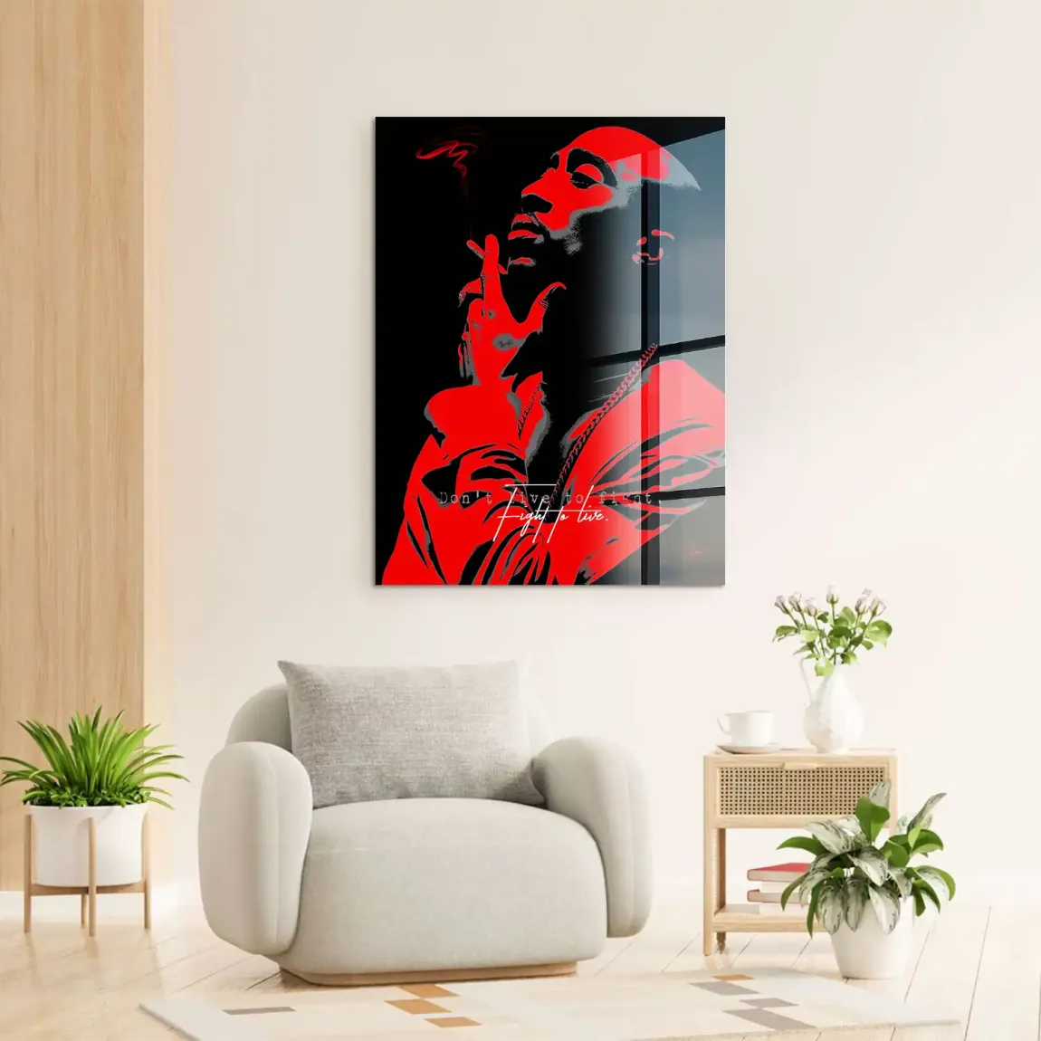 Tupac Fight Acrylglasbild