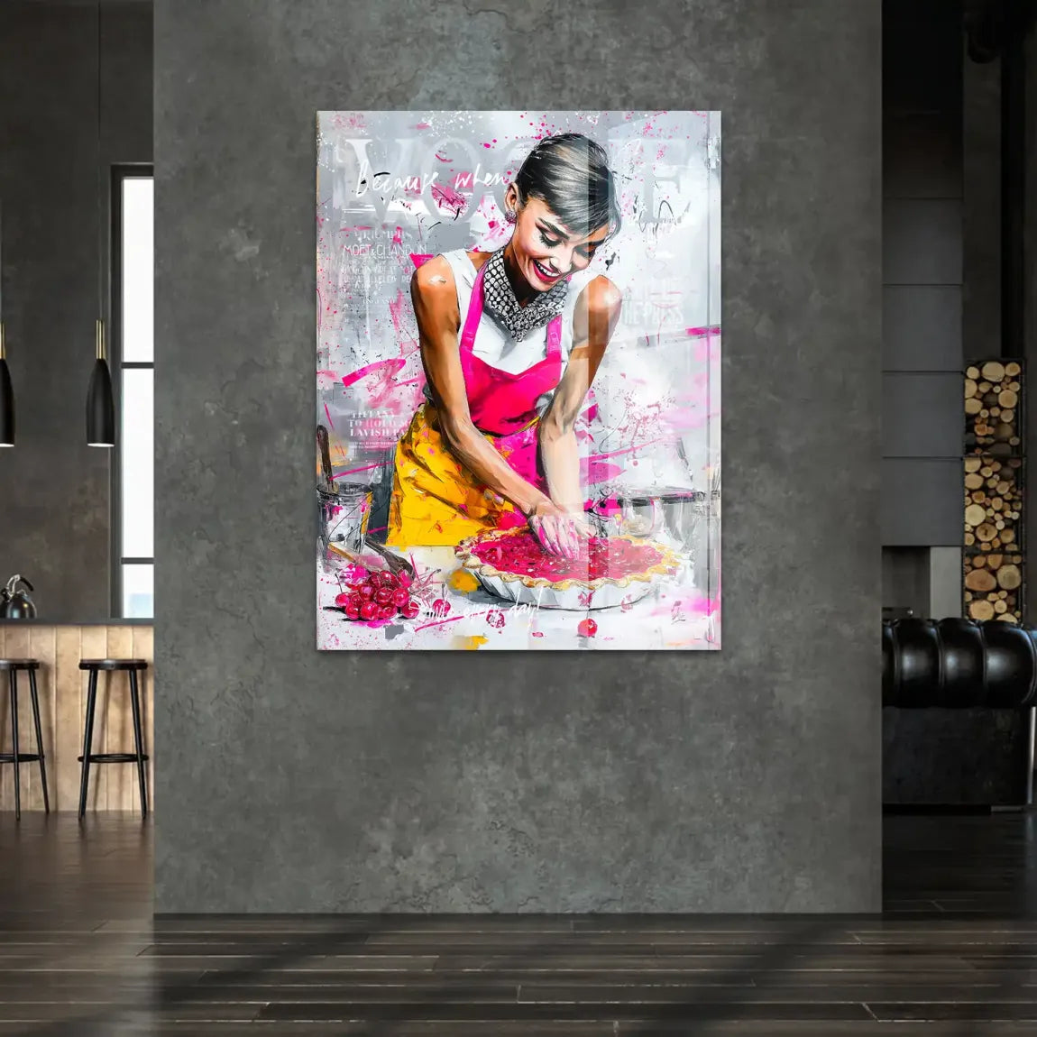 Cherry Bliss Audrey Hepburn Acrylglasbild