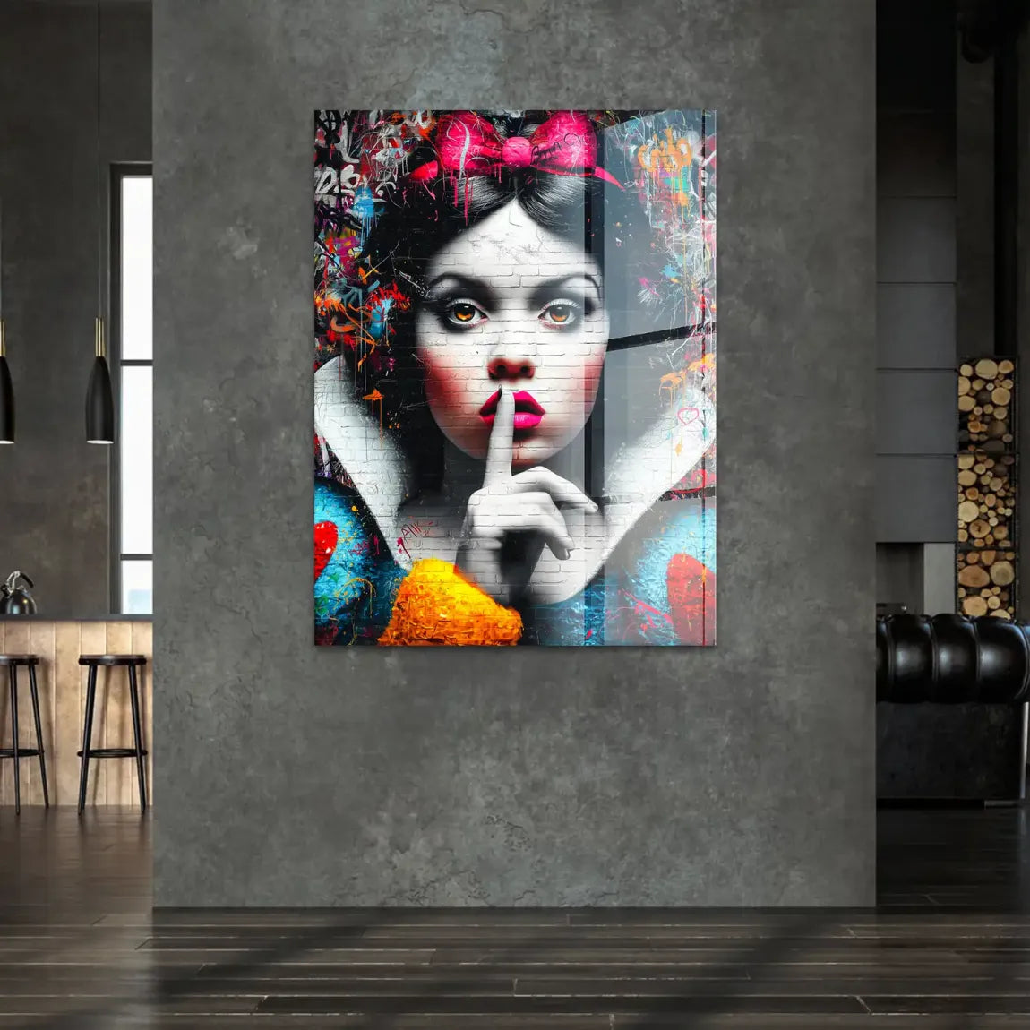 Schneewittchen Silent Pop Art Acrylglasbild